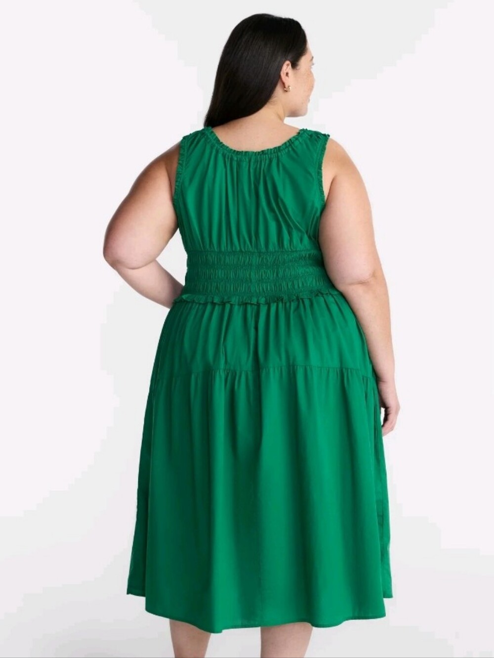 Terra & Sky Women's Plus Sleeveless Smocked Dress, - Picture 2 of 3